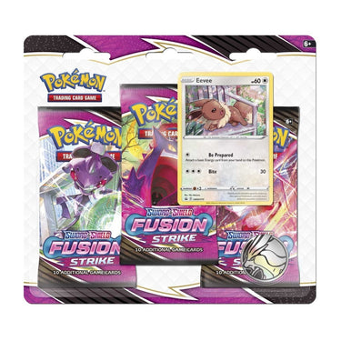 Pokémon: Sword & Shield - Fusion Strike Three-Booster Blister Pack (Eevee or Espeon) - PokeRvm